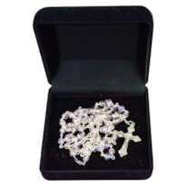 TERÇO CRISTAL ROSA 4MM