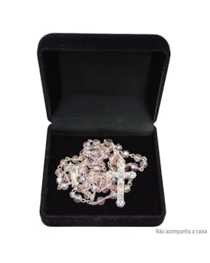 TERÇO CRISTAL ROSA 5MM
