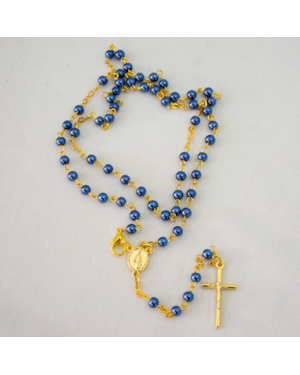 TERÇO DE PESCOÇO NOSSA SENHORA DAS GRAÇAS AZUL