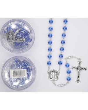 TERÇO ITALIANO ENTREMEIO NOSSA SENHORA DAS GRAÇAS AZUL 6MM