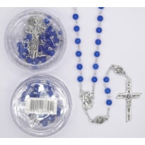 TERÇO ITALIANO ENTREMEIO SÃO MIGUEL ARCANJO AZUL 6MM