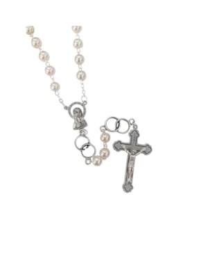 TERÇO ITALIANO MATRIMONIO BRANCO 6MM