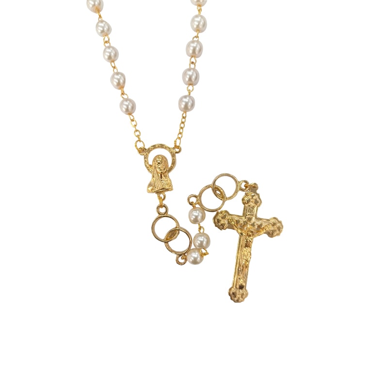 TERÇO MATRIMONIO DOURADO