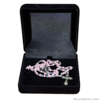 TERÇO MISSANGA ROSA 3MM