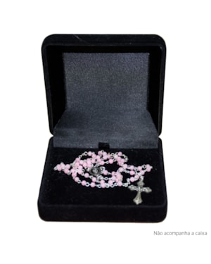 TERÇO MISSANGA ROSA 3MM