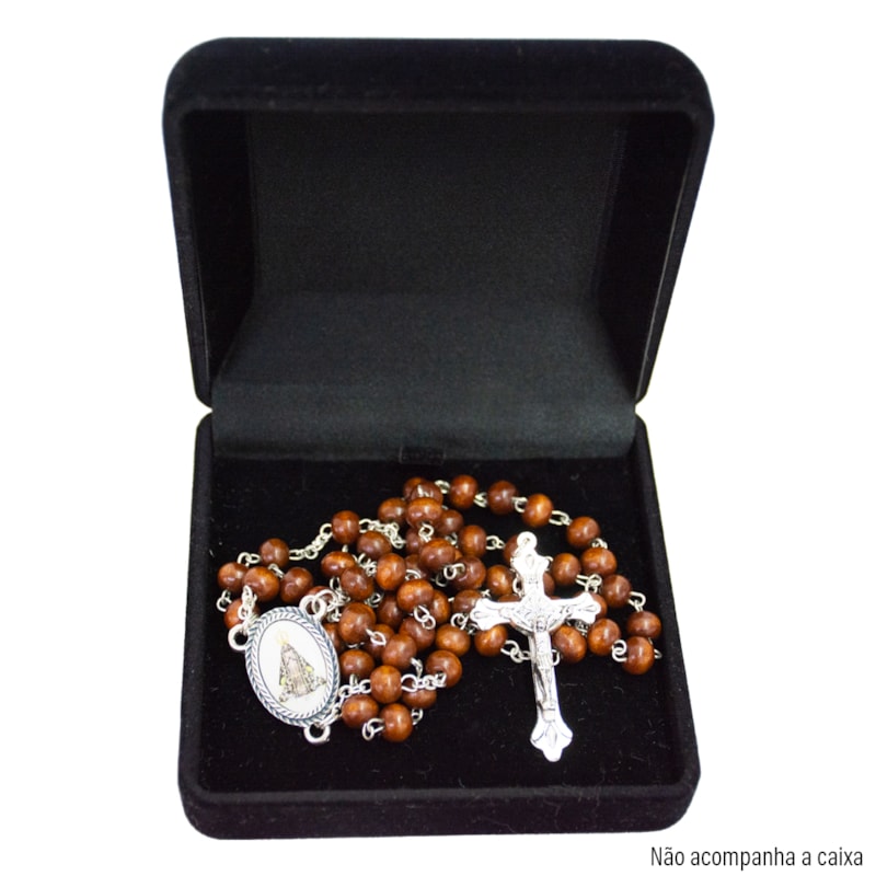 TERÇO NOSSA SENHORA APARECIDA MADEIRA 8MM