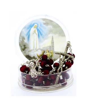 TERÇO PERFUMADO ROSA NOSSA SENHORA DE FÁTIMA 8MM