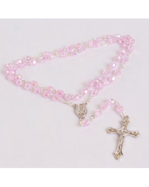 TERÇO PLASTICO ROSA CLARO  5MM