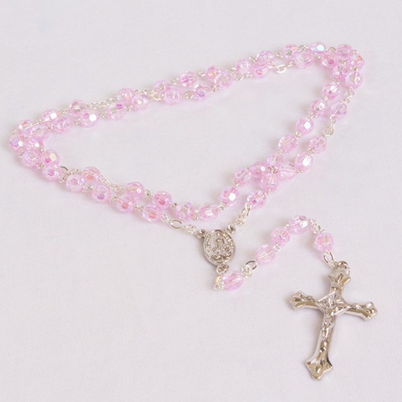 TERÇO PLASTICO ROSA CLARO  5MM