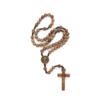 TERÇO SÃO PADRE PIO IMBUIA 10MM