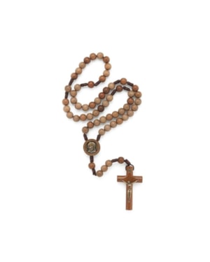TERÇO SÃO PADRE PIO IMBUIA 10MM