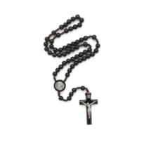 TERÇO SÃO PADRE PIO MADEIRA PRETO