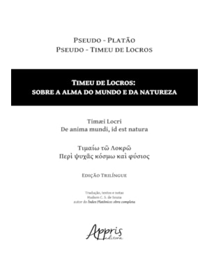 TIMEU DE LOCROS: SOBRE ALMA DO MUNDO E DA NATUREZA