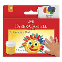 TINTA FABER CASTELL PINTURA A DEDO COM 12 CORES