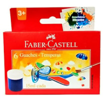 TINTA GUACHE FABER CASTELL COM 06 CORES