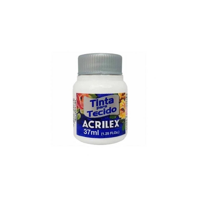TINTA PARA TECIDO ACRILEX 37ML BRANCO 519