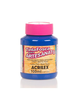 TINTA PVA FOSCA ACRILEX AZUL TURQUESA 100 ML