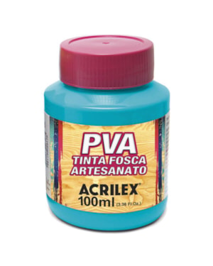 TINTA PVA FOSCA ACRILEX VERDE TURQUESA 100 ML