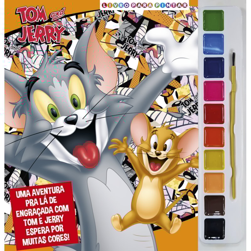 TOM E JERRY LIVRO PARA PINTAR COM AQUARELA