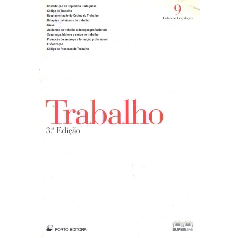 TRABALHO - INCLUI JAS AS ALTERACOES INTRODUZIDAS PELA LEI N 9/2206 DE 20