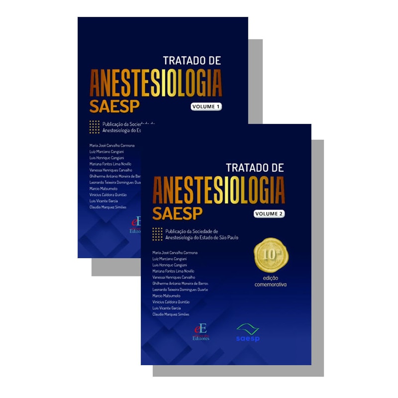 TRATADO DE ANESTESIOLOGIA SAESP 2 VOLUMES 10 EDIÇÃO: COMEMORATIVA