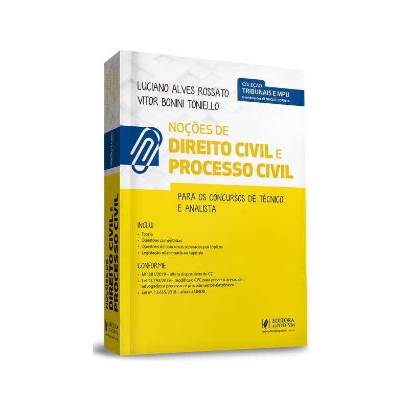 TRIBUNAIS E MPU - NOÇÕES DE DIREITO CIVIL E PROCESSO CIVIL