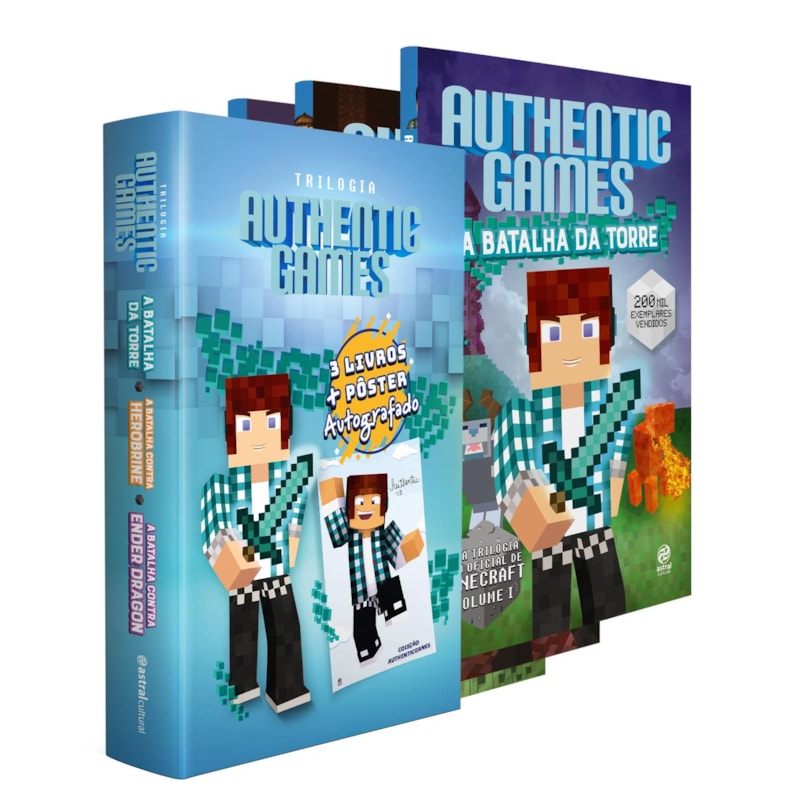 TRILOGIA AUTHENTICGAMES COM PÔSTER AUTOGRAFADO