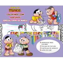 TURMA DA MÔNICA COLORINDO COM ADESIVOS ESPECIAL