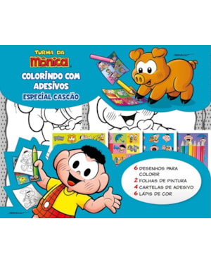 TURMA DA MÔNICA COLORINDO COM ADESIVOS ESPECIAL - CASCÃO