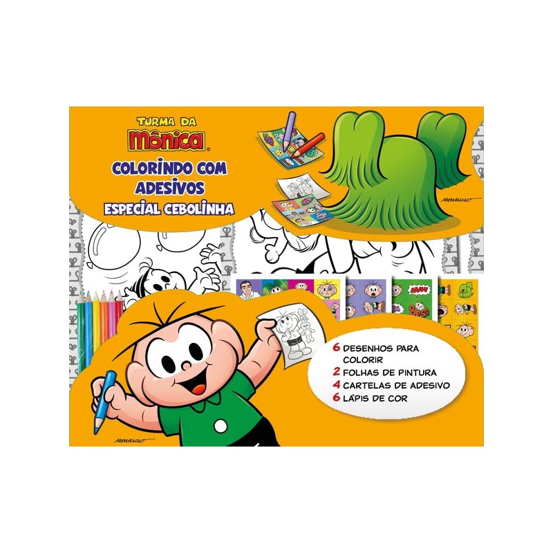 TURMA DA MÔNICA - COLORINDO COM ADESIVOS - ESPECIAL - CEBOLINHA