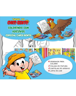 TURMA DA MÔNICA COLORINDO COM ADESIVOS ESPECIAL - CHICO BENTO