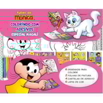 TURMA DA MÔNICA COLORINDO COM ADESIVOS ESPECIAL - MAGALI