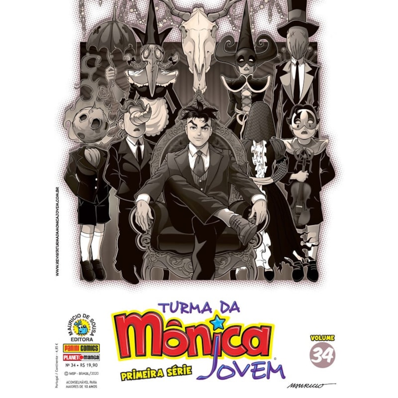 Turma da mônica jovem - primeira série - volume 34: edições 74, 75 e 76