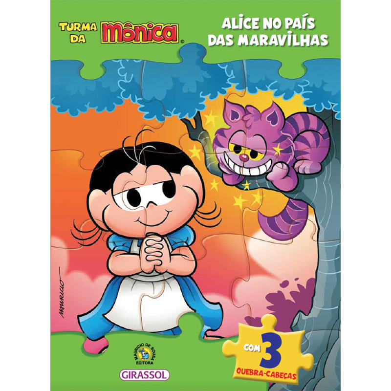 TURMA DA MÔNICA LIVRO QUEBRA-CABEÇAS - ALICE NO PAÍS DAS MARAVILHAS: COM 3 QUEBRA-CABEÇAS