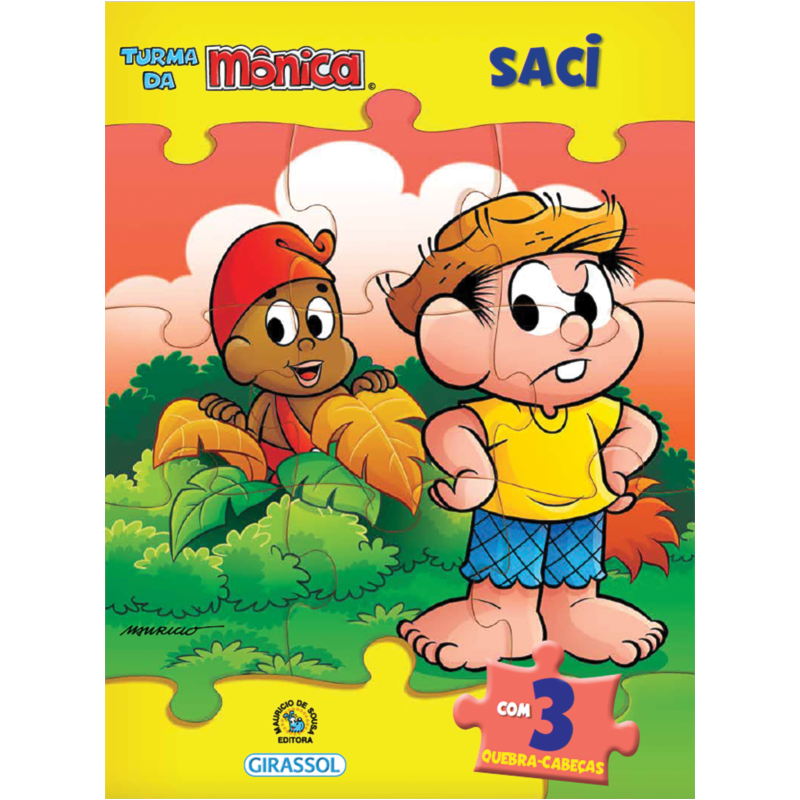 TURMA DA MÔNICA LIVRO QUEBRA-CABEÇAS - SACI: COM 3 QUEBRA-CABEÇAS