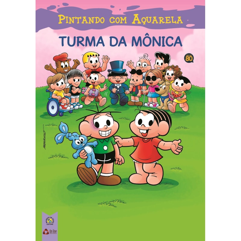 TURMA DA MÔNICA PINTANDO COM AQUARELA