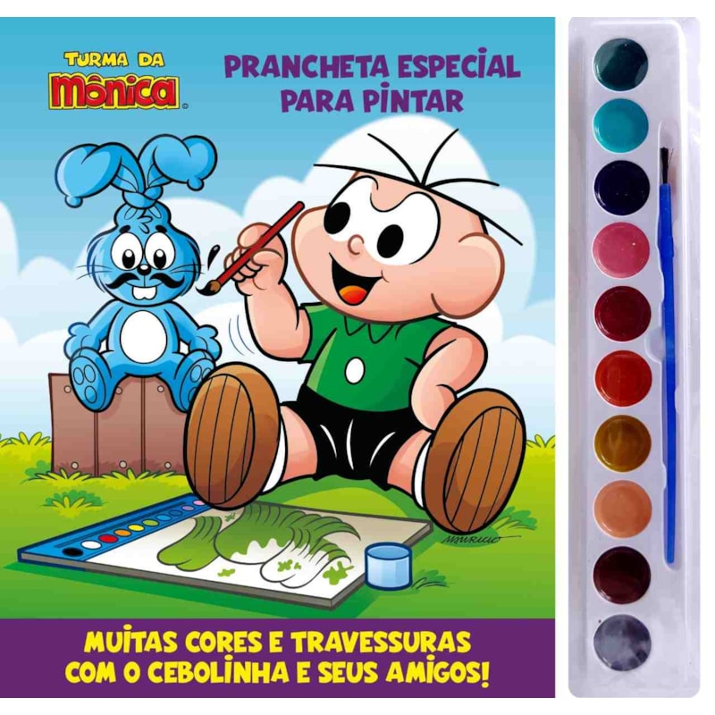 TURMA DA MÔNICA - PRANCHETA ESPECIAL PARA PINTAR - CEBOLINHA