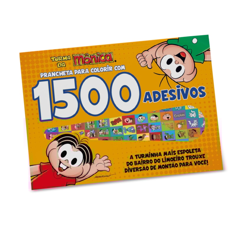 TURMA DA MÔNICA - PRANCHETA PARA COLORIR COM 1500 ADESIVOS