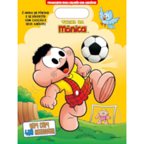 TURMA DA MÔNICA - PRANCHETA PARA COLORIR COM ADESIVOS - CASCÃO