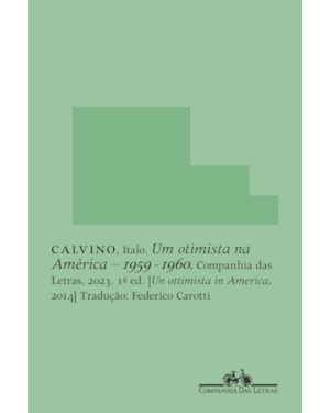 Um otimista na América: 1959-1960