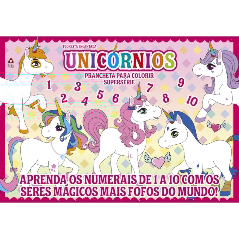 UNICÓRNIO PRANCHETA PARA COLORIR SUPERSÉRIE