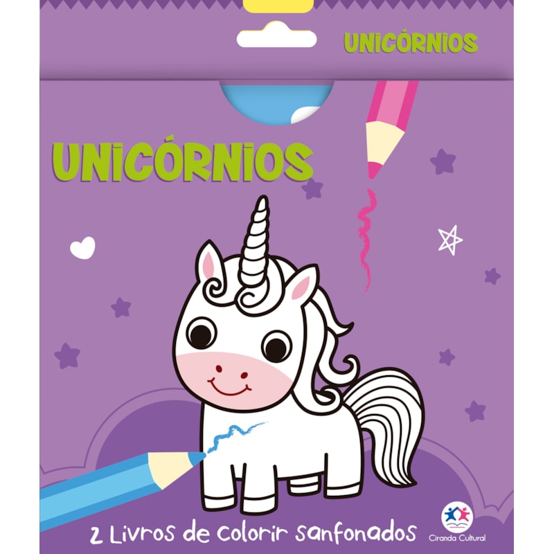 UNICÓRNIOS - 2 LIVROS DE COLORIR SANFONADOS