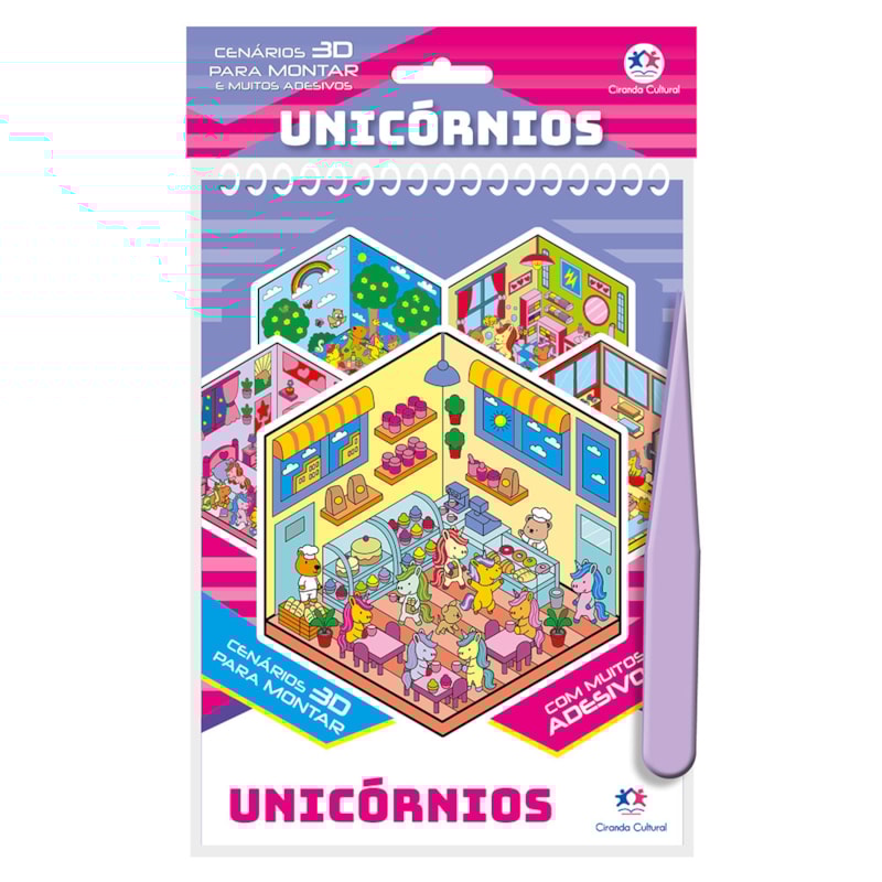 UNICÓRNIOS COM ADESIVOS 3D