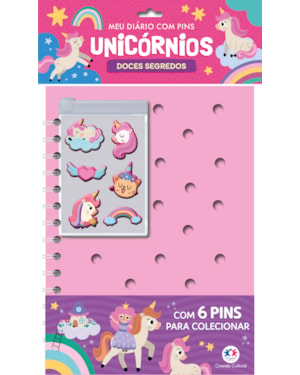 UNICÓRNIOS - LEIA E COLECIONE - DIÁRIO COM PINS