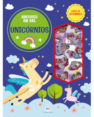 Unicórnios - Livro de atividades e adesivos em gel
