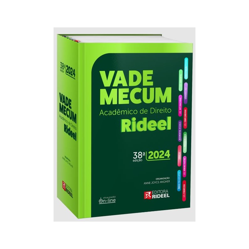 VADE MECUM ACADÊMICO DE DIREITO RIDEEL - 38ª EDIÇÃO - 2024 + PLANNER DE ESTUDOS