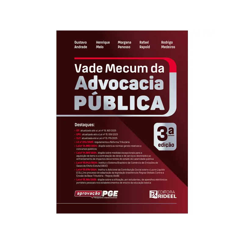 VADE MECUM ADVOCACIA PÚBLICA - APROVAÇÃO PGE - CONCURSO