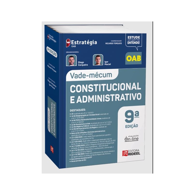 VADE-MÉCUM CONSTITUCIONAL E ADMINISTRATIVO - ESTRATÉGIA - 9ª EDIÇÃO