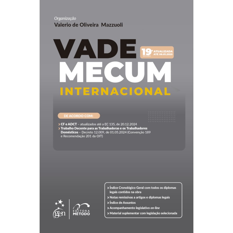 VADE MECUM INTERNACIONAL - 19ª EDIÇÃO 2025