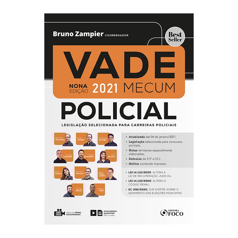 VADE MECUM POLICIAL - LEGISLAÇÃO SELECIONADA PARA CARREIRAS POLICIAIS - 9ª ED - 1º SEM 2021